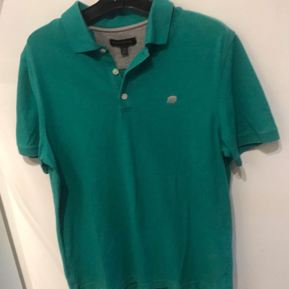 Crisp Green Banana Republic Crested Polo with Grey Accents SZ L - Picture 2 of 4